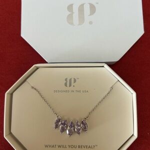 Elegant Silver Necklace with Purple Accents